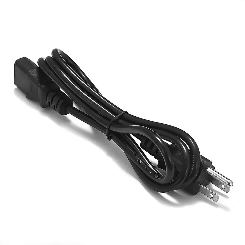 50pcs US Power Cord 1.2m 4ft 100W 3 Pin Prong American Plug NEMA 5-15P IEC C13 Power Supply Cable For AC Adapters DVD