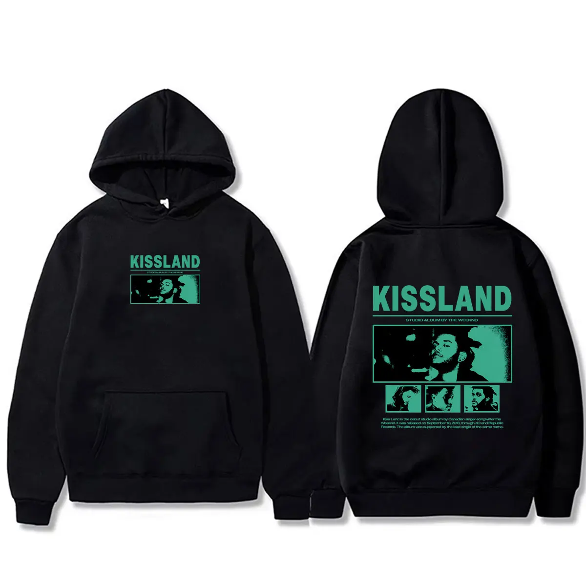 Rapper The Weeknd Kiss Land Album Graphic Hoodie Men Women Hip Hop Fashion Pop Music Streetwear Men's Casual Oversized Hoodies