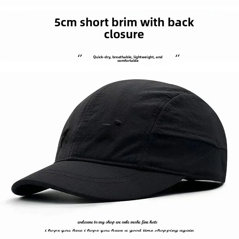 Casual Golf Baseball Cap Unisex 5cm Short Brim Quick Dry Sun Protection Duckbill Hat for Men And Women Travel All Seasons view 3