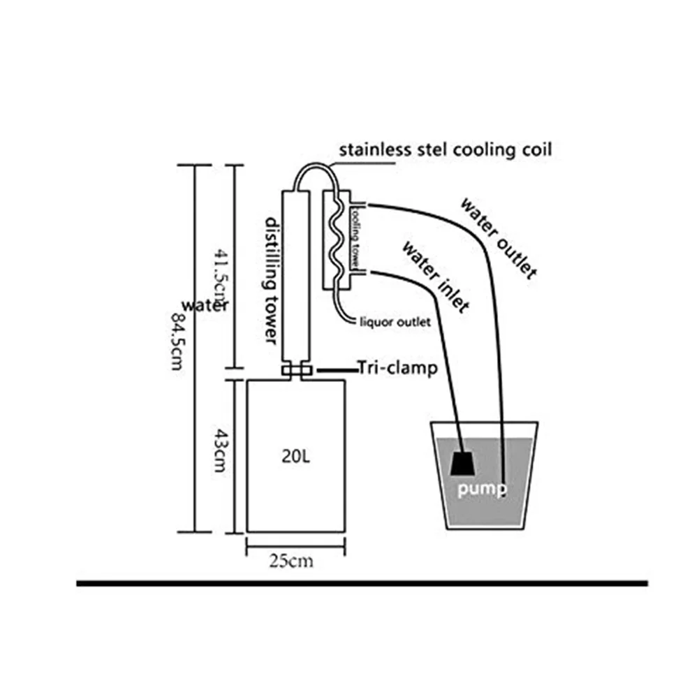 20L Rose Water Making Machine, Distiller for Flower   at Home alcohol distiller