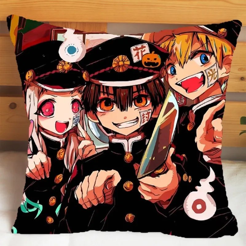 Anime Toilet Bound Hanako Kun Pillow and Pillowcase Cushion Cover Case Double Sided Printing Decorative Throw Pillows 40x40cm