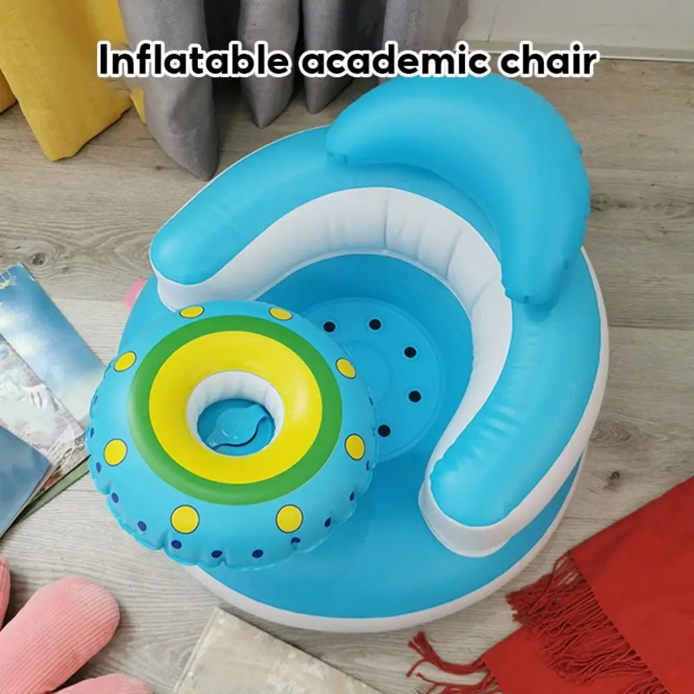 Cartoon Inflatable Baby Sofa Music Feature Self-Inflatable Infant Inflatable Seating Chair PVC Folding Children Bath Stool