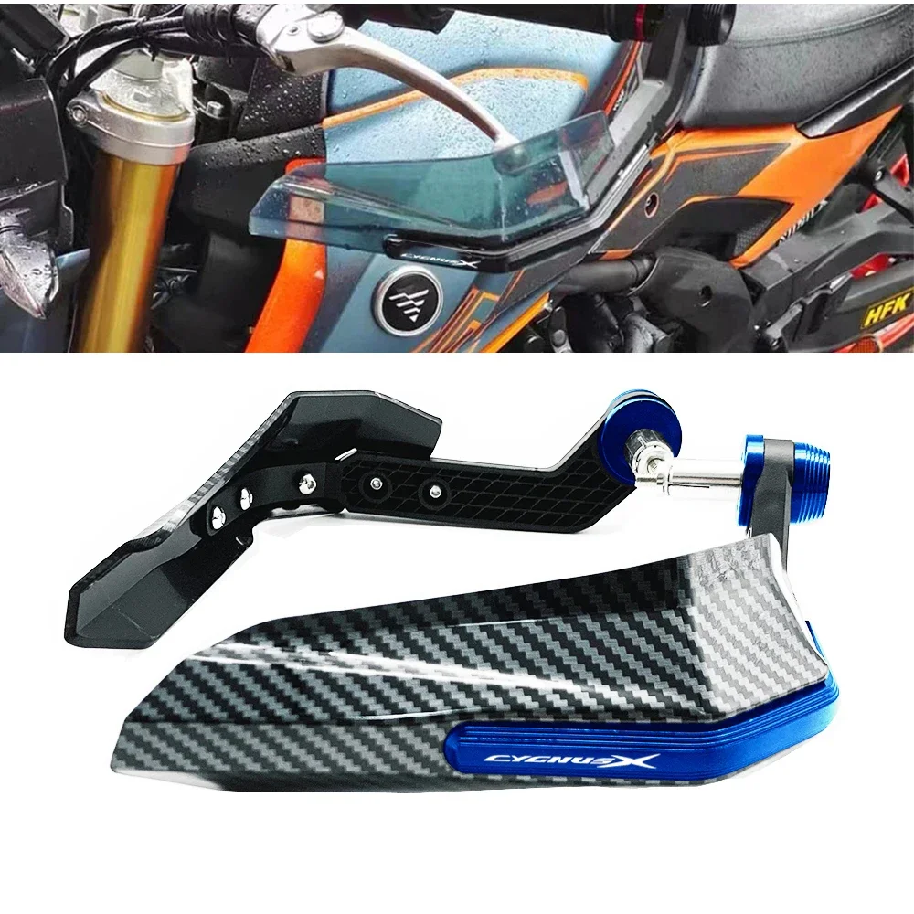 For YAMAHA CYGNUSX 125 CYGNUS X125 SMAX 155 BWS R125 Carbon Fiber Moto Grips w/Brake & Clutch Protectors | Windproof Handlebar