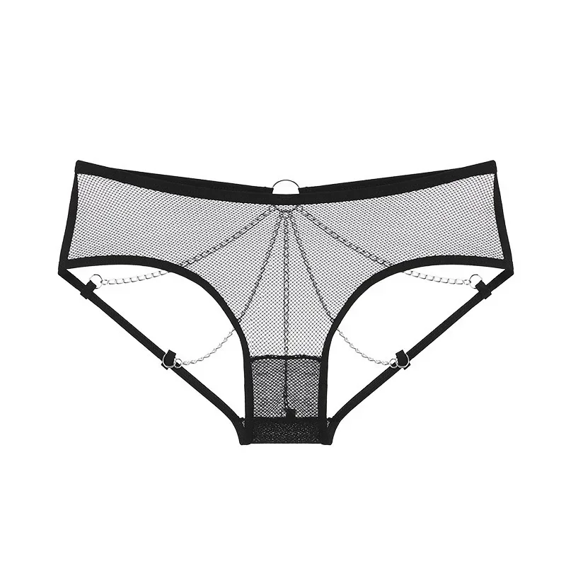 حار إغراء الاباحية الجوف خارج تنفس سيور G-سلاسل الغريبة Crotchless السراويل مثير الملابس الداخلية النساء الملابس الداخلية المثيرة #6