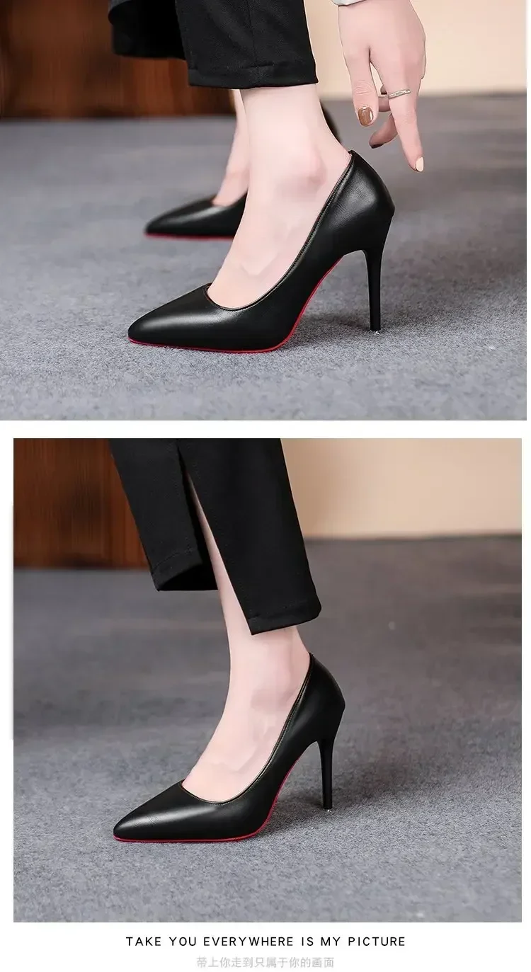 Sexy Spitze Lackleder High Heels Elegante Damen-Stilettos für Partys Klassische Schwarze Pumps für Beruf und Freizeit – Detail 15