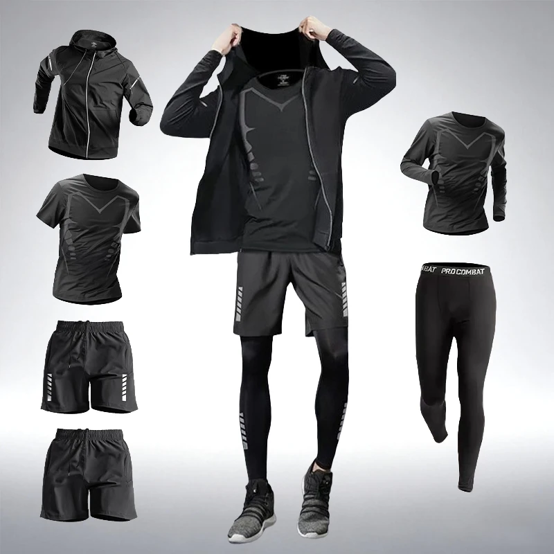 Mix Match Multiple Pieces Sportswear Set Comfortable Breathable Four Seasons Available Outfits for Gym Jogging Boxing Training