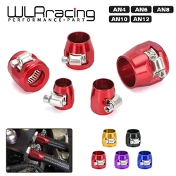 WLR - 1lot=2pcs Hose Clamp AN4 AN6 AN8 AN10 AN12 Fuel Pipe Clip Oil Water Fuel Tube Hose Fittings Finisher Clamps Hex Finishers