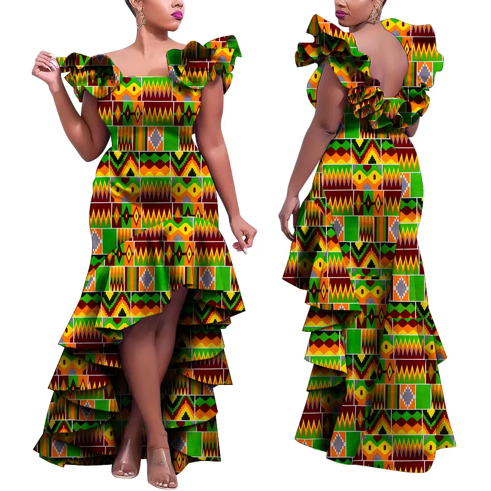 Fashion African Dresses for Women Dashiki African Clothes Cotton African Print Clothing Wedding Dresses Robe Femme WY569