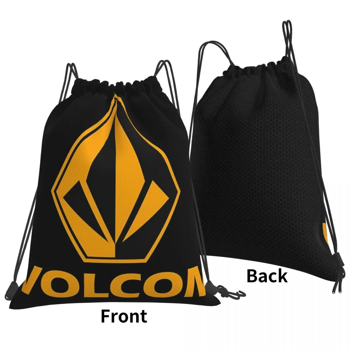 Volcom 로고 백팩, 캐주얼 휴대용 드로스트링 백, 스포츠 가방, 남녀공용 학교 책 가방