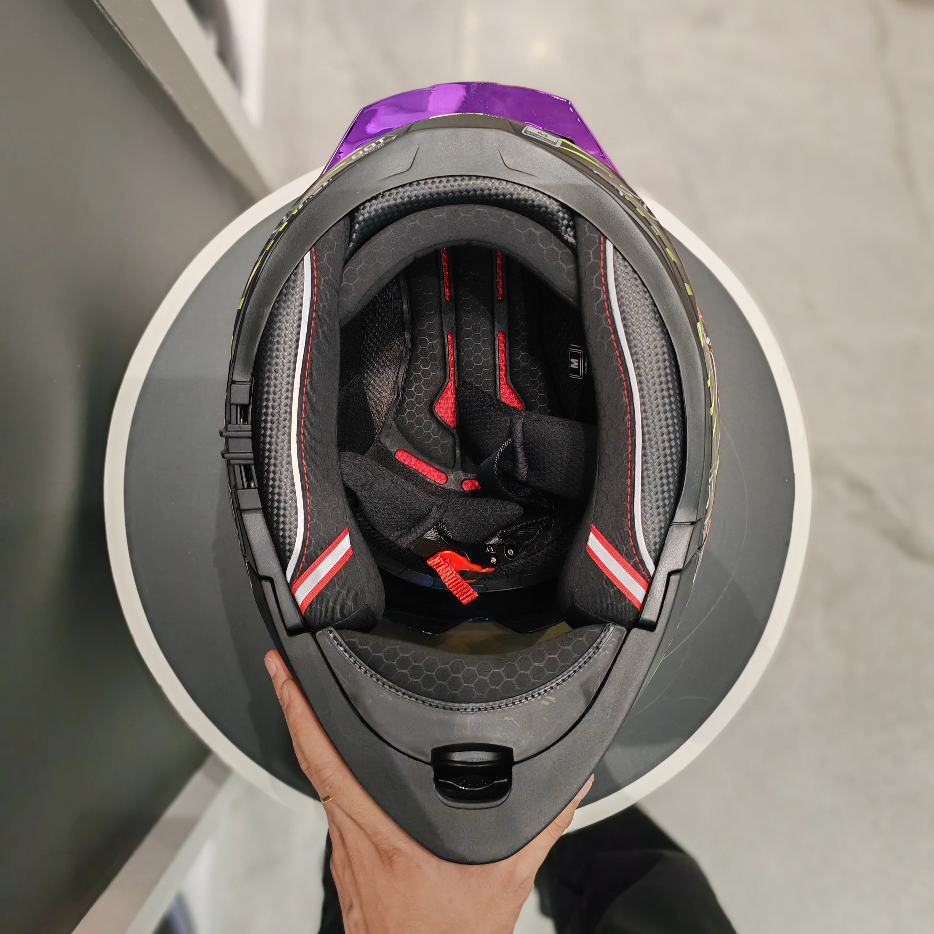 Factory New DOT Certificate Full Face Casco Double Visor Huge Spoiler ABS Material Electroplated Spoiler Motorcycle Helmet