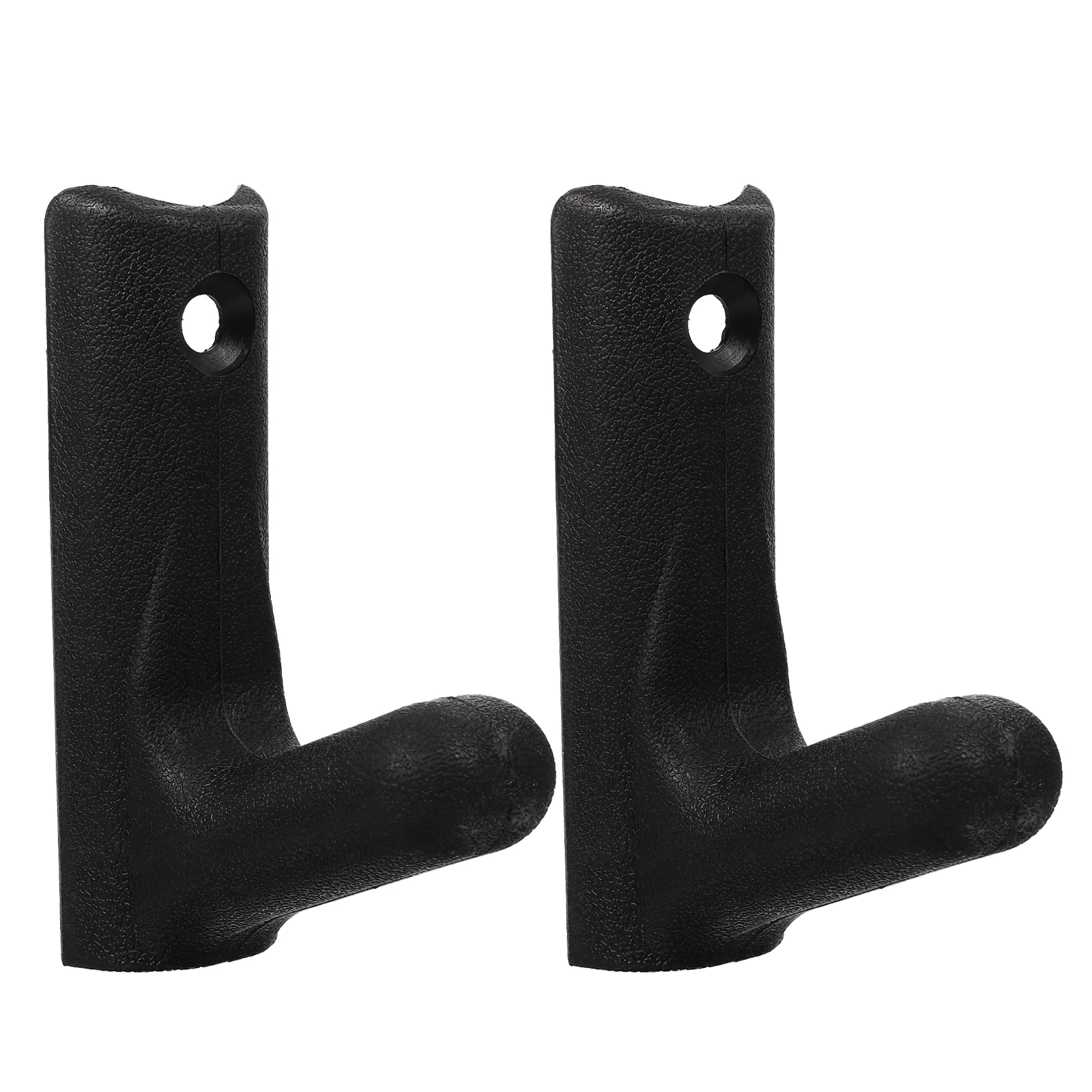 2 Pcs Gym Bar Wall Rack Vertical Barbell Stand Hangers Household Mounted J Hooks Black