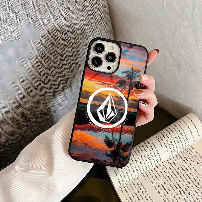 Luxury VolcomS Phone Case PC+TPU For Iphone 14ProMax 15 11 12 13 Pro Xs Max Mini Xr X 7 8 6 6s Plus Cover