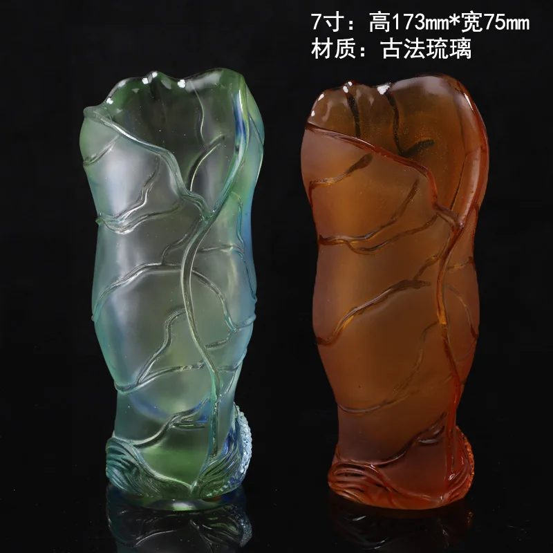 Glass Flower Planting Flowers, Lucky Bamboo , Offering Supplies for Buddha, Lotus Treasure Vase, Intelligent