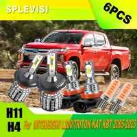 350% diseño de iluminación mejorado LED bombillas de faros de luz alta y baja lateral para MITSUBISHI L200/TRITON KAT KBT 2005-2020 2021 2022 2023