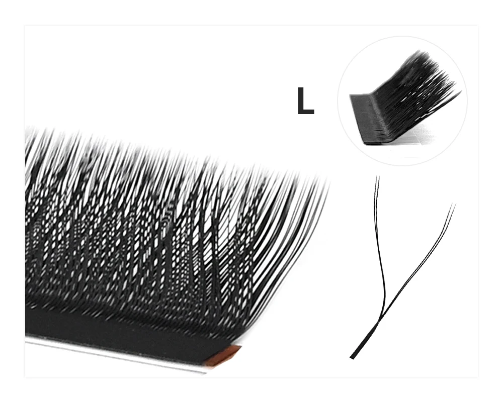 NATUHANA W Lashes Extension L LU(M) Curl Individual Mink YY Lashes 3D W-shaped Volume Fan Eyelash Extension