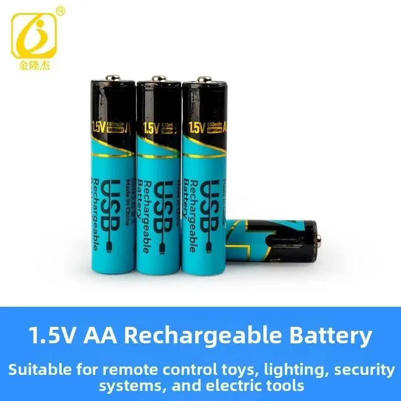 New AA lithium battery USB-C fast charge 3800 mAh high capacity | 1.5 hours fast charge | Special battery for wireless devices