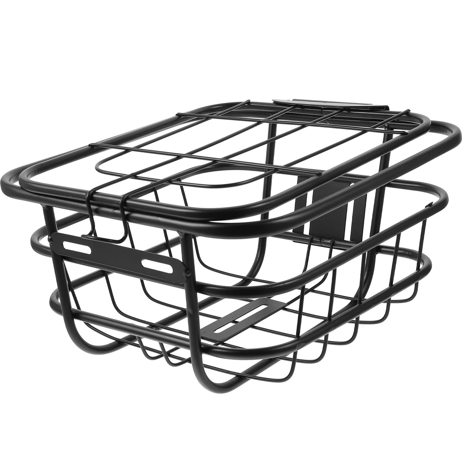 

1pc Electric Vehicle Basket Thickened Iron Storage Container Strong Load-Bearing Front Bike Basket Stable Design For Most Bikes