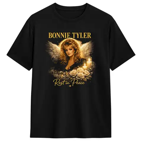 Bonnie Tyler T Shirt Summer  Fashion T Shirts Cotton Comfortable 4XL 5XL 6XL Clothes Short Sleeve Vintage Tops