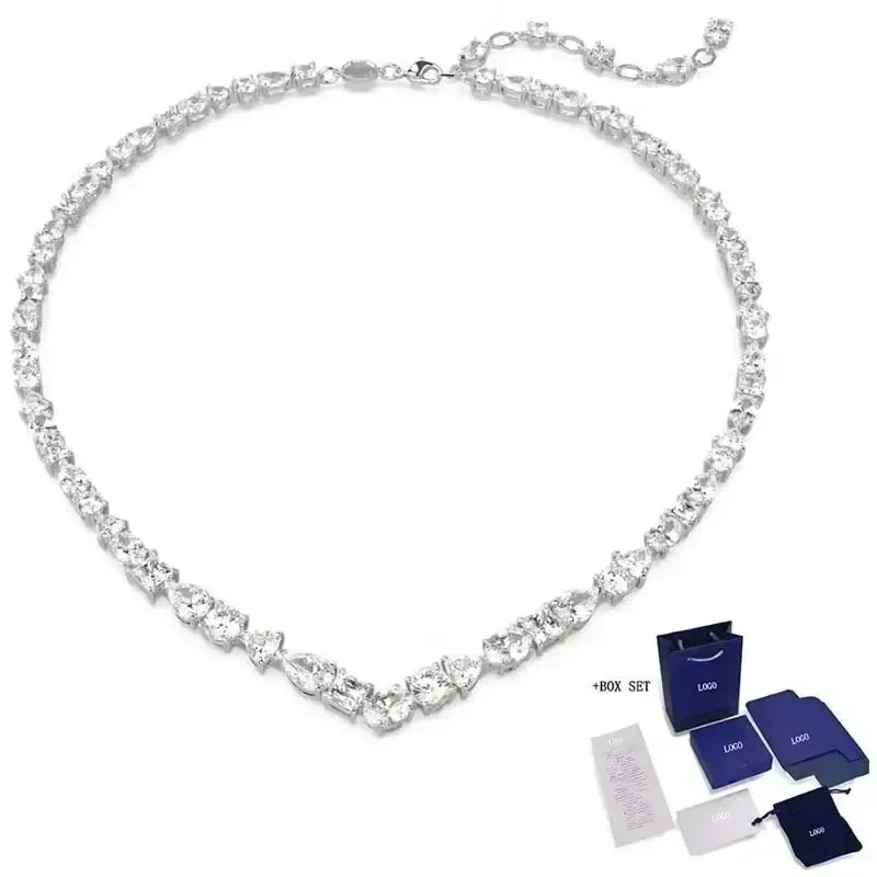 New Necklace Mesmera Mixed Cut White Necklace Women's Jewelry Gift Free Delivery