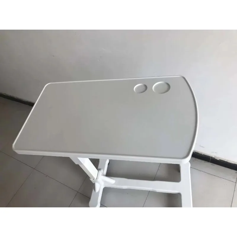 الشركات المصنعة رخيصة عالية الجودة طاولة متنقلة طبية مع عجلات طاولة السرير يمكن رفع مستشفى التمريض المنزل طاولة وجبة السرير #4