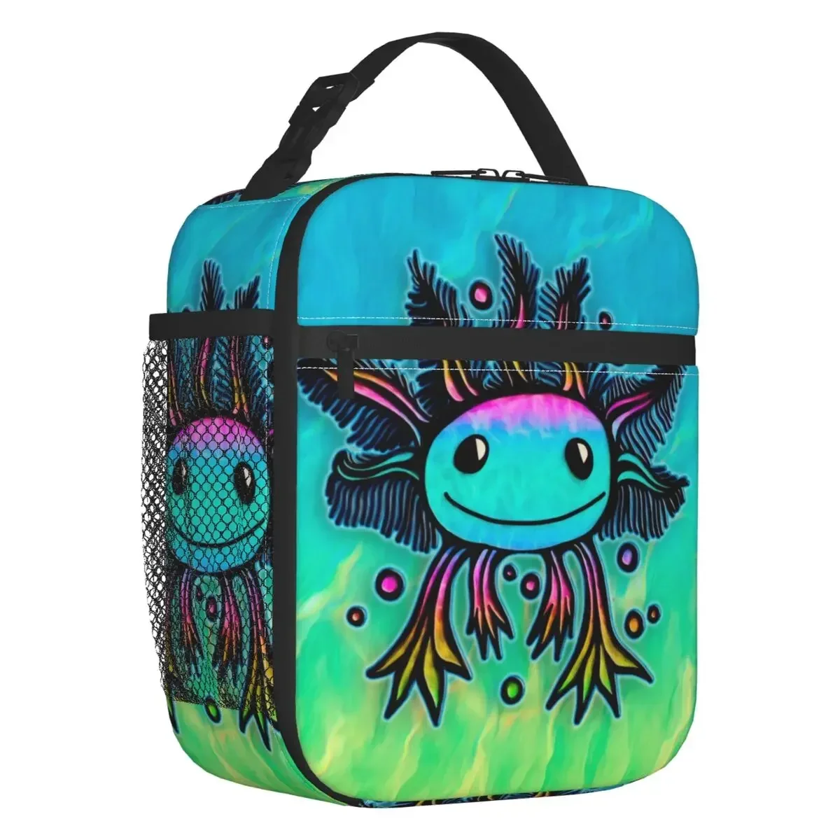 Exotic Axolotl Resuable Lunch Boxes Waterproof Salamander Animal Thermal Cooler Food Insulated Lunch Bag Kids School Children