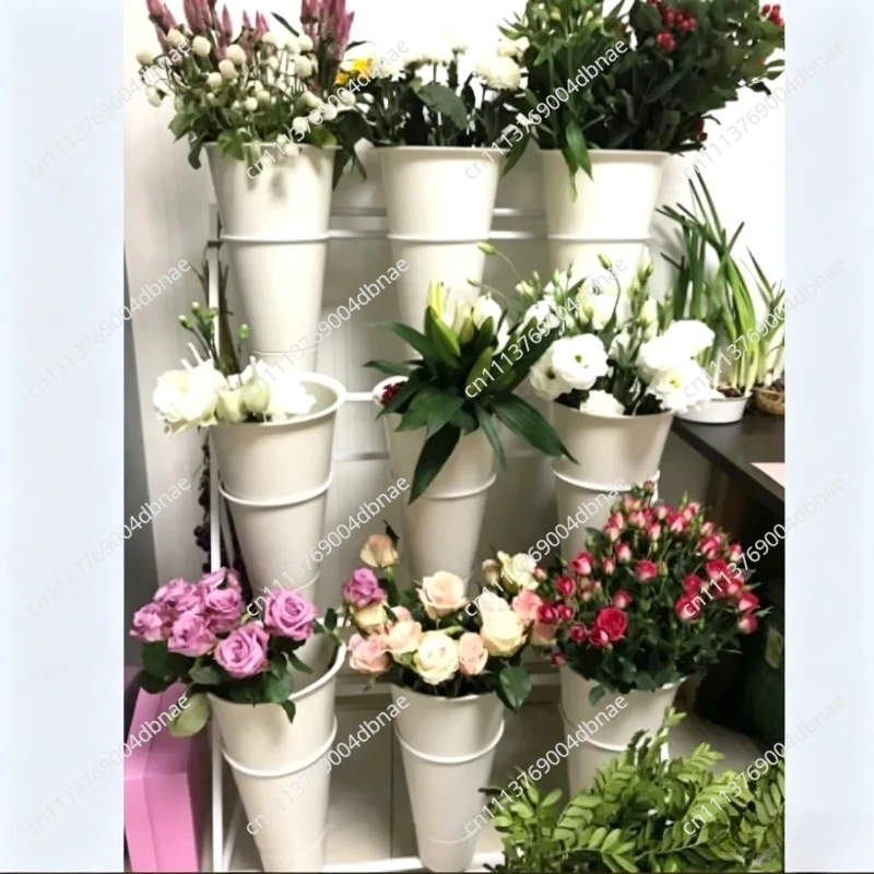 Florist  Stand Ladder Multi-layer Display Shelf  Round Barrel  Flower Barrel Shelf Removable Flower