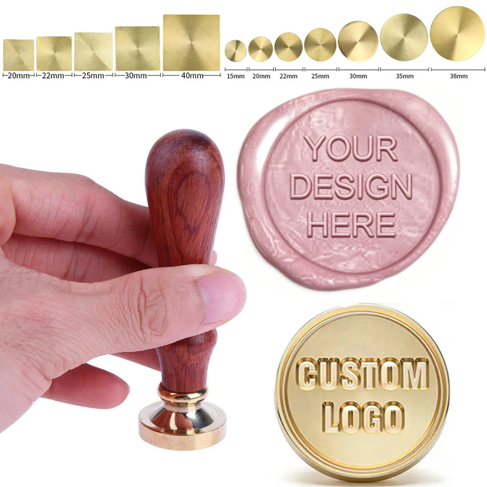 Wax Seal Stamp Set - Kişiye Özel Mum Mühür Damgası, Tasarımınız/Logonuz/Yazınızla
