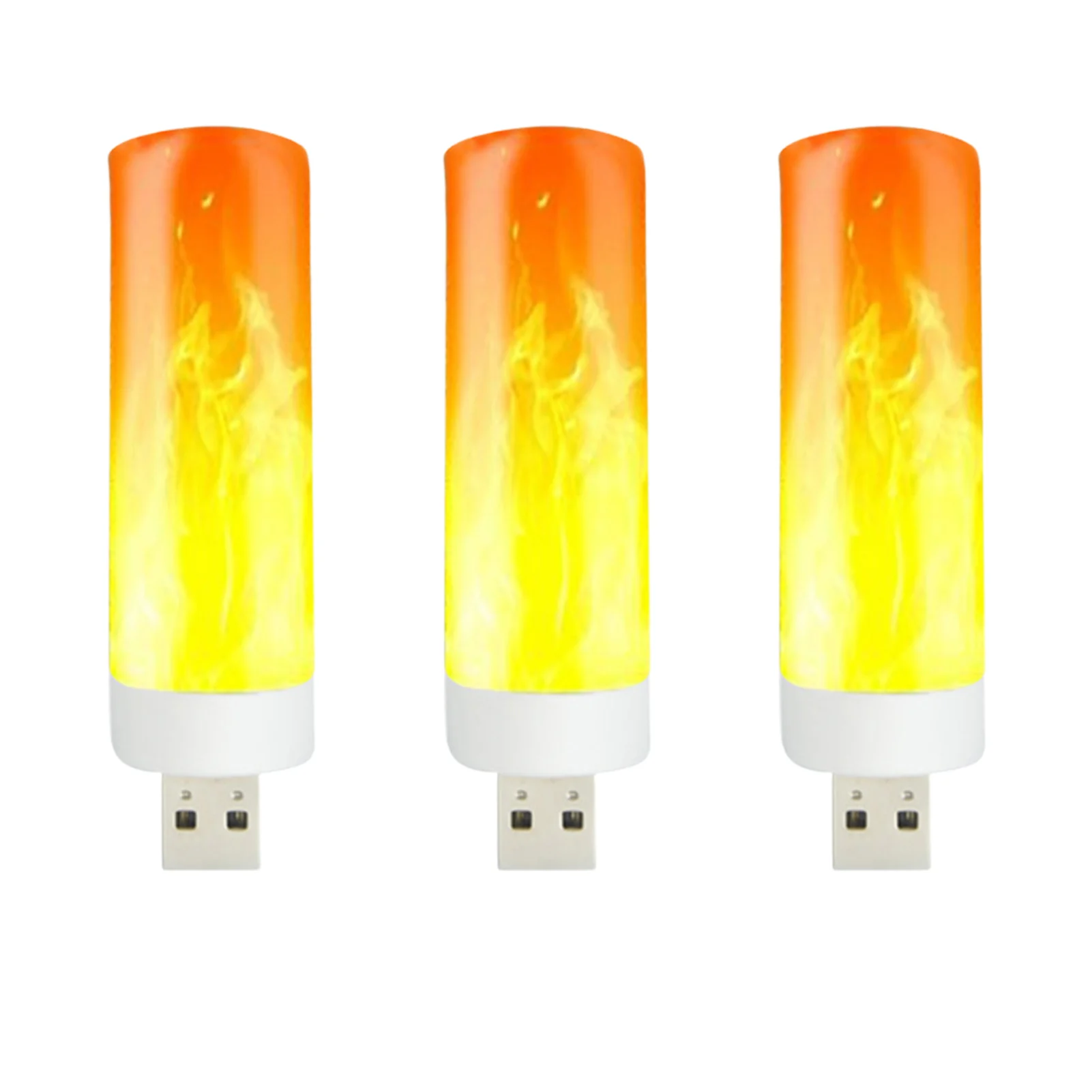 Lámpara LED con efecto de llama, Bombilla parpadeante dinámica de simulación USB, luz nocturna decorativa Interior, decoración de jardín