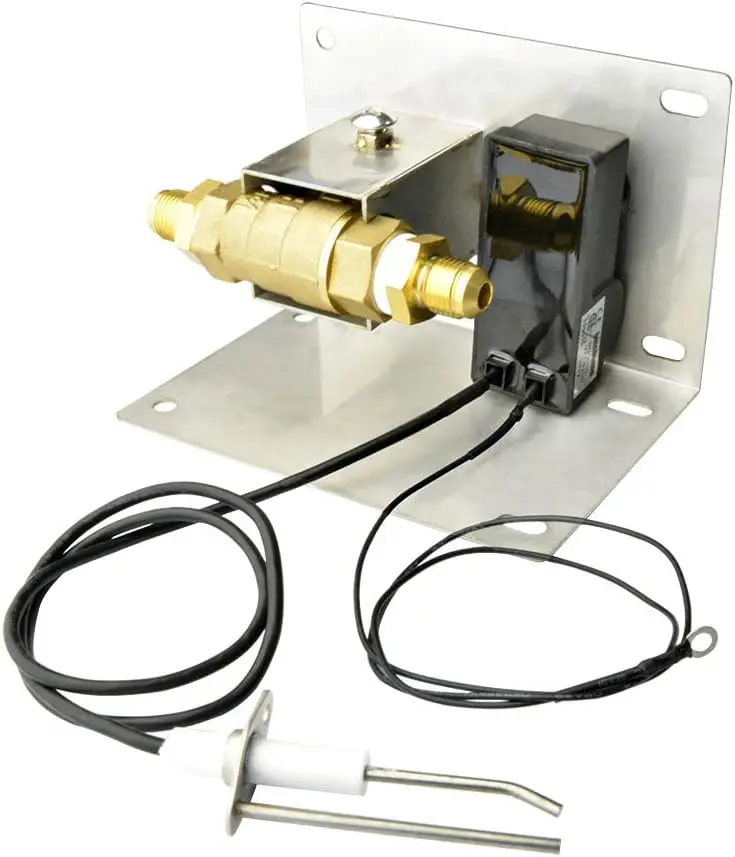 Fire Pit Gas Burner Spark Ignition Kit – Including Push Button Igniter Gas Shut-Off Valve with Key