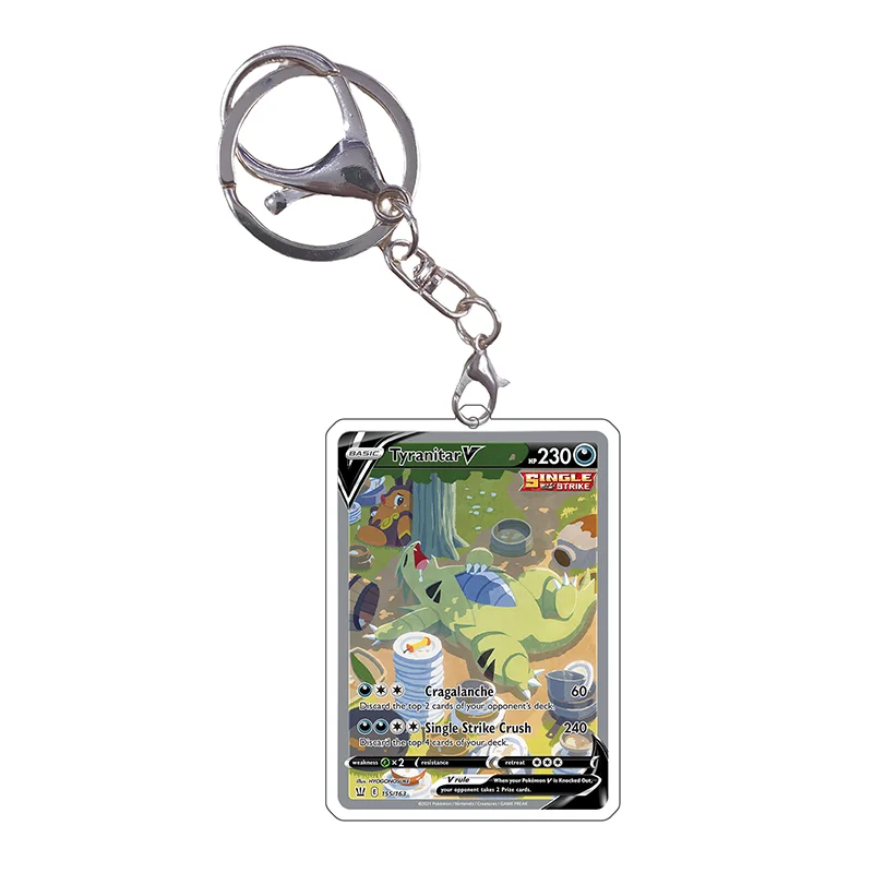 Karty Pokemon styl brelok Blissey Celebi Calyrex Zapdos Cre SWSH6 Anime postacie z gier Self Made akrylowa zawieszka dekoracyjna