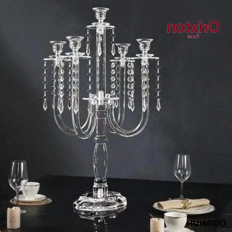 Morden Candle Holder Acrylic Transparent Elegant Candle Aesthetic Desktop Candle  Holder Home Wedding Table Decoration