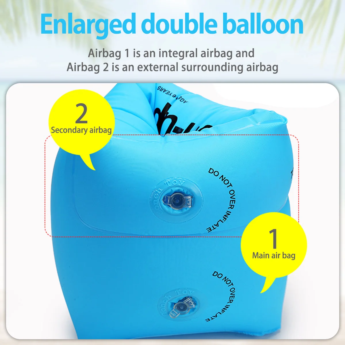 Надувные плавательные кольца, Двойная подушка безопасности, для бассейна, аксессуары для плавания, для детей и взрослых