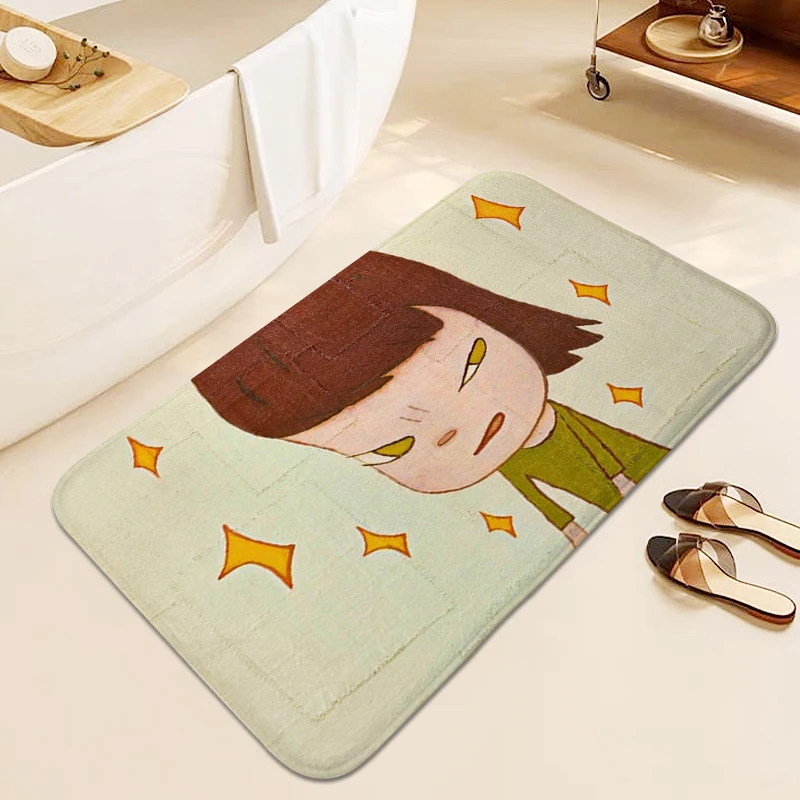 

Rug for Bedroom Y-Yoshitomo Naras Rugs Baths Outdoor Entrance Doormat Kitchen Accessories Veranda Floor Mat Non Slip Carpet