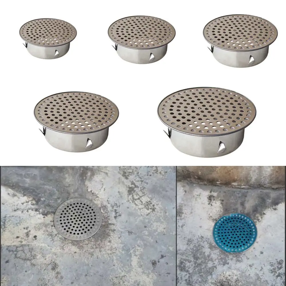 Round Hole Gutter Guard Net Anti-blocking Secondary Drainage Anti Clogging Filter Multifunctional SUS 304 Stainless Steel