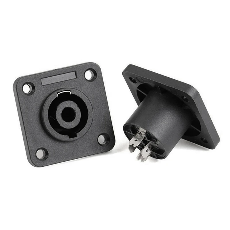 10 قطعة 4Pin مكبر الصوت موصل أنثى مقبس متفرع NL4 السلطة جاك موصل الصوت مكبر الصوت محول مع قفل