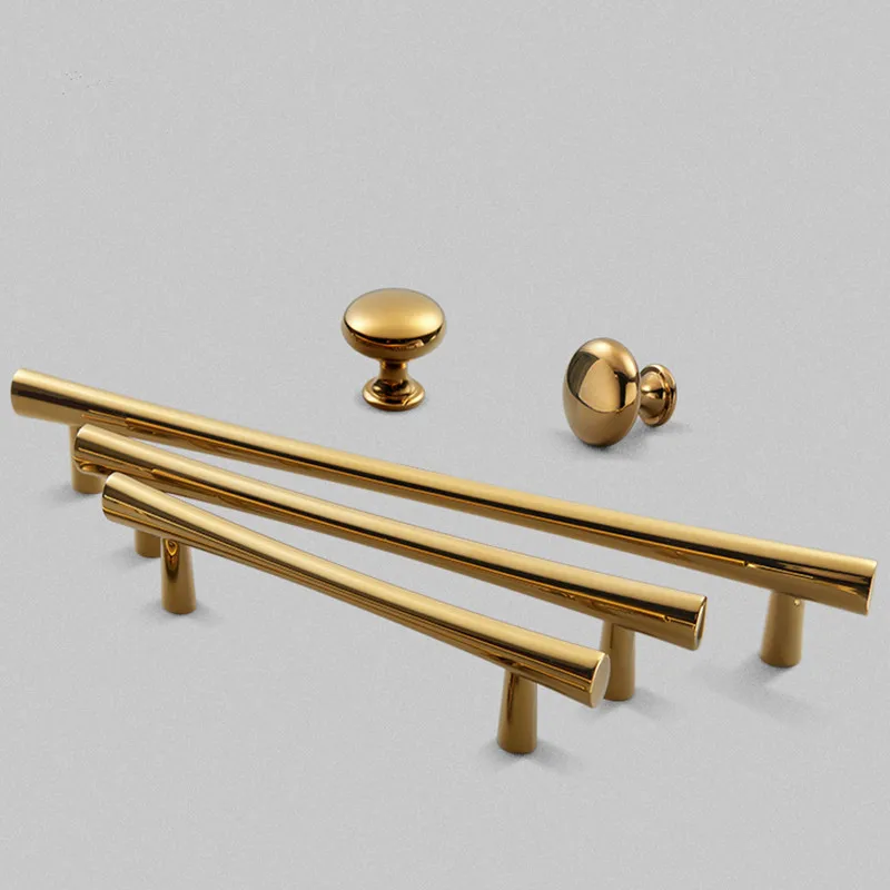 

Gold Furniture Handle Kitchen Handle Cabinet Knobs and Handles Drawer Pulls Zinc Alloy Cupboard Handles