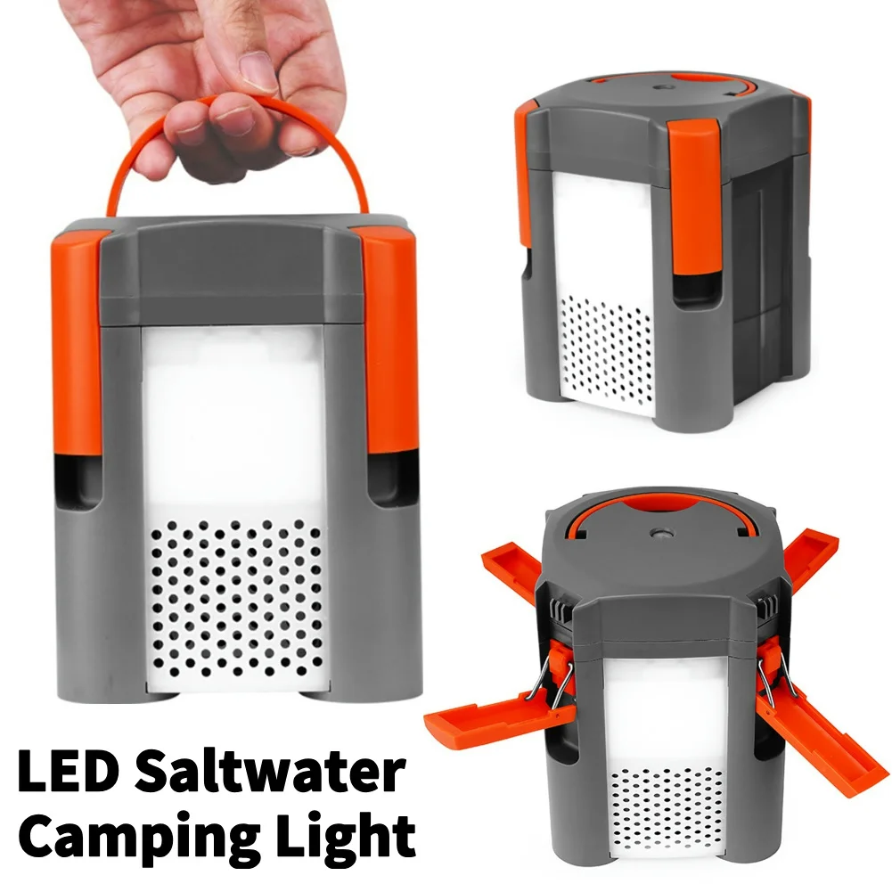 Salt Water Camping Lamp 72H Continuous Lighting Lanterns for Power Outages for Outdoor Survival Emergency Hurricane Hiking