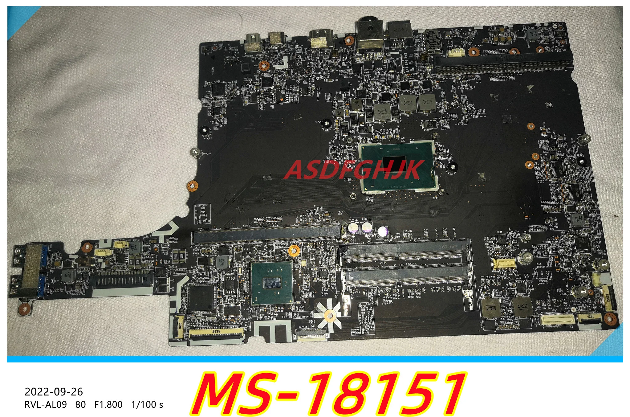 Original MS-18151 For MSI MS-1815 GT83 GT83VR Laptop Motherboard With SR2FL I7-6820HK  Fully Tested