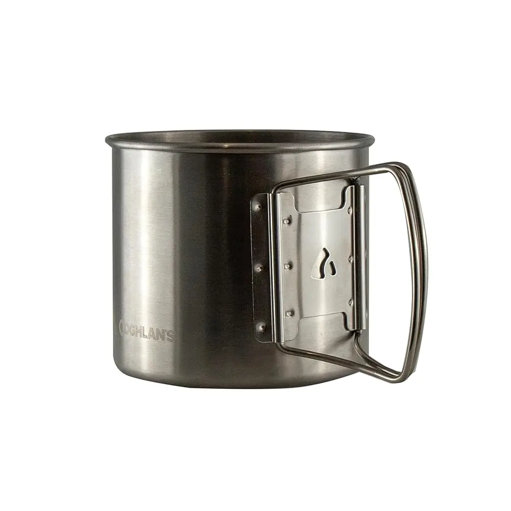

Походная кружка/котелок из нержавеющей стали – 600 мл (21 унция) Легкий походный котелок и кружка со складными ручками и мерной шкалой