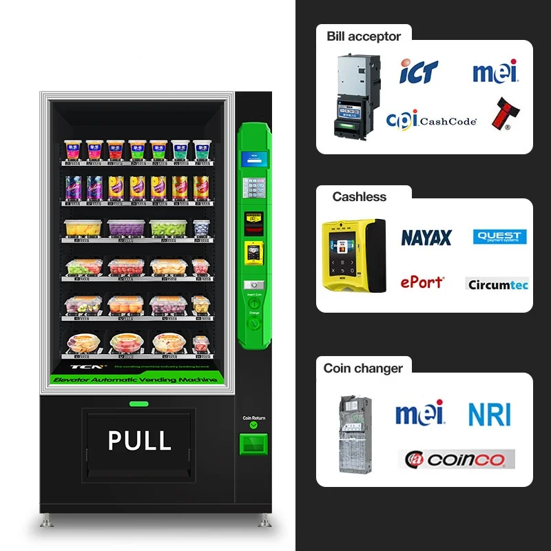 

Custom Fresh Food Vending Machine Refrigerated Elevator Vending Machine With Payment System