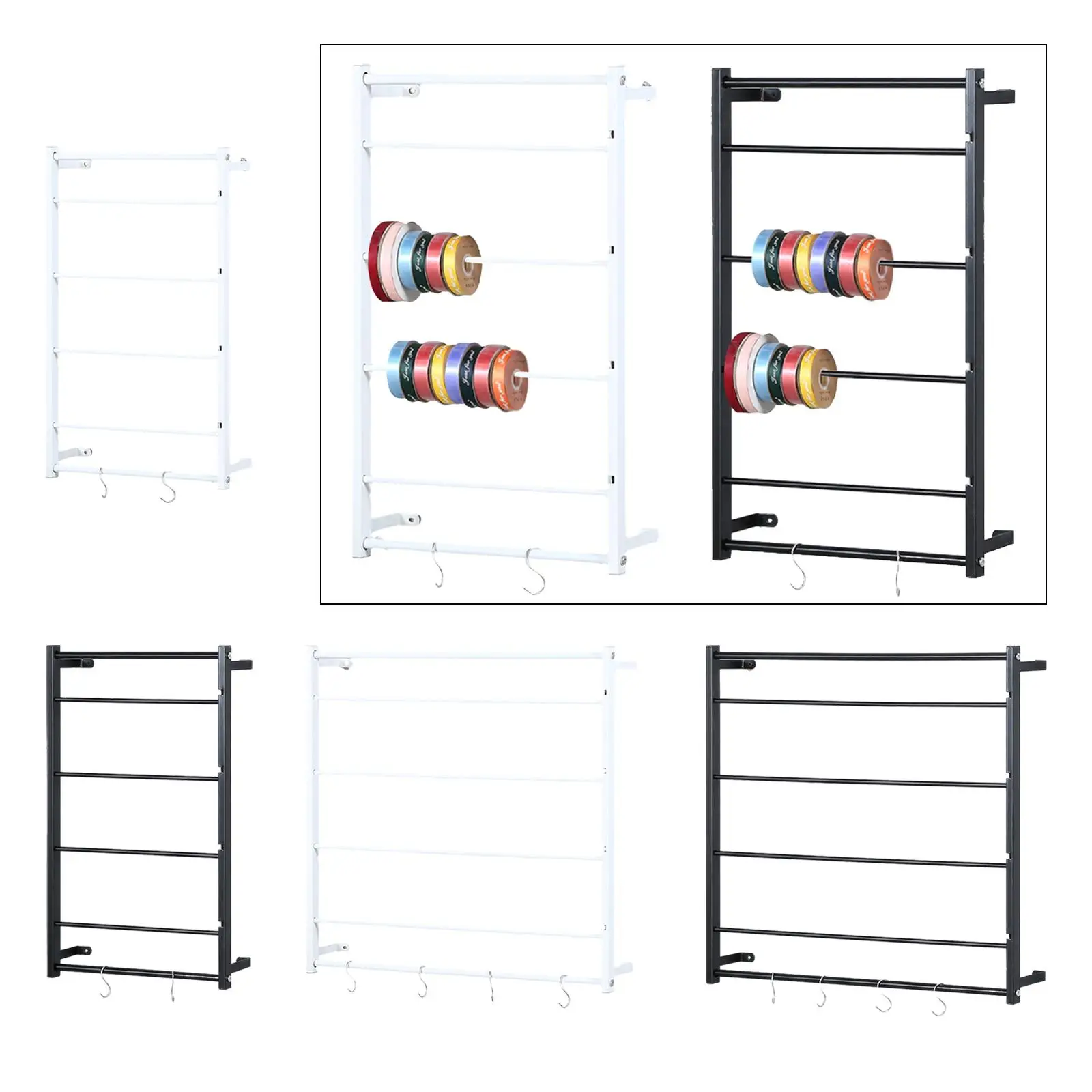Wire Spool Rack Ribbons Roll Storage Sewing Tool Hanging Ribbon Rack Thread Holder for Jewelry Craft Gift Holiday Christmas