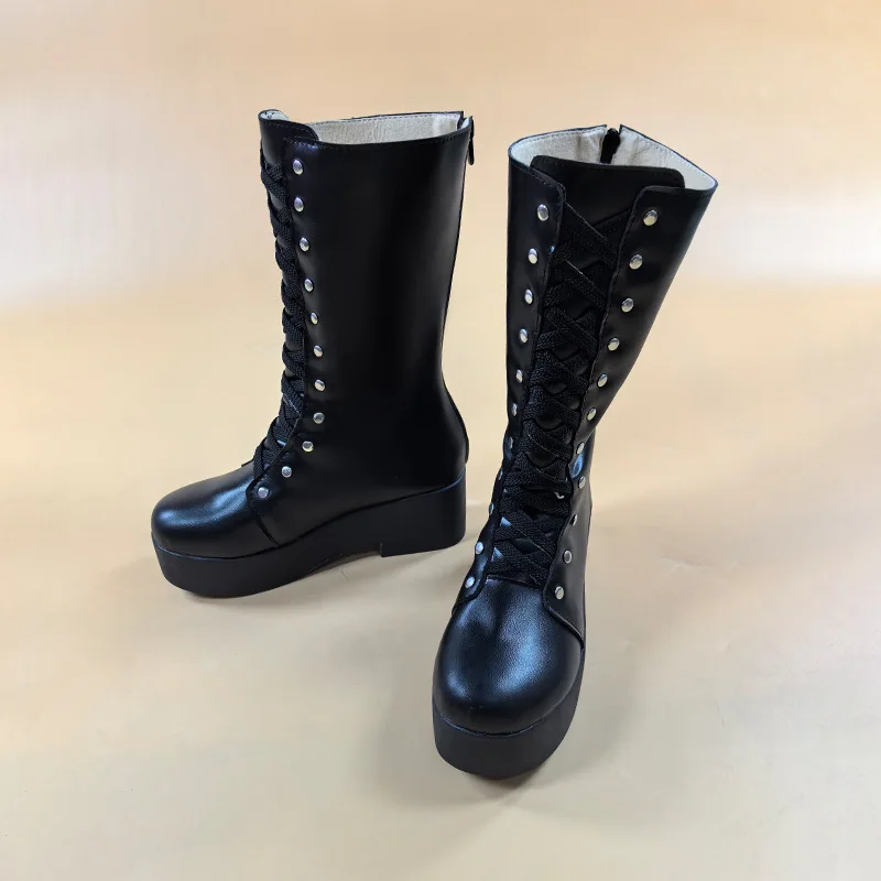 

Yu Косплей Магазин Хэллоуин Маленький Дьявол Ролевые туфли для мальчиков и девочек из синтетической кожи