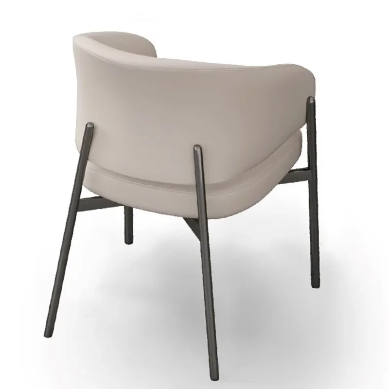 Restaurant hotel metal soft bag armchair, hotel room backrest book chair