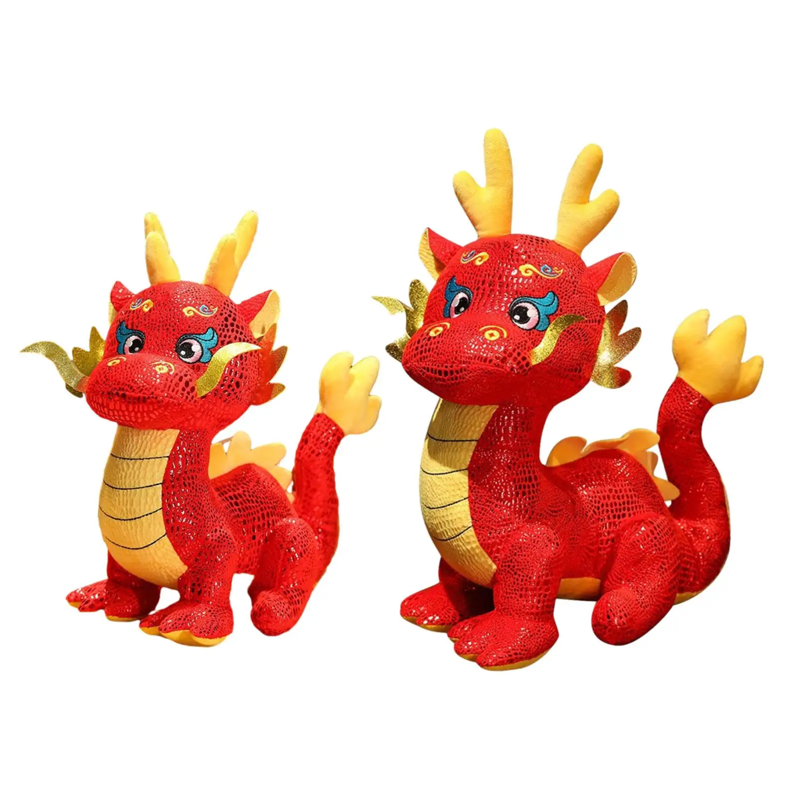 Chinese Dragon Plush Cute Decorative Comfortable Creative Dragon Doll for Sofa Birthday Gift Apartment Bed Party Supplies