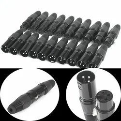 Connecteur XLR DMX à 3 broches pour microphone, 10 pièces ou 10 paires, pour direction audio, mâle et femelle