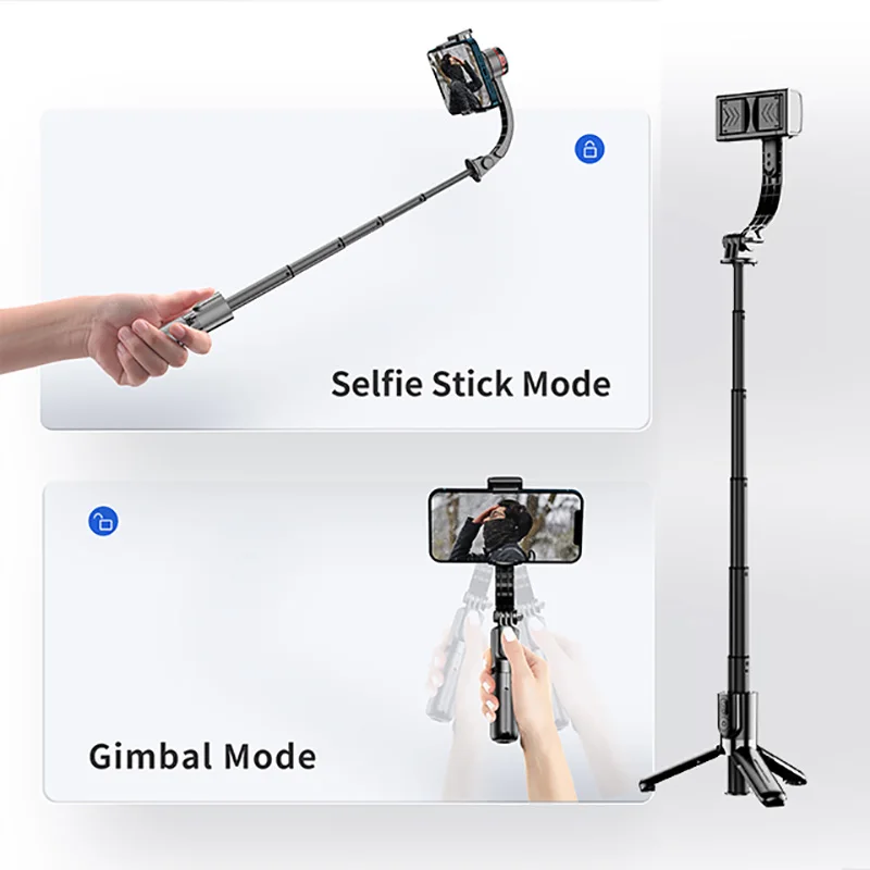 CYKE CYKE Handheld Stabilizer Wireless Selfie Stick Tripod Shooting With Fill light Single Axis Gimbal Remote Rotation For Video