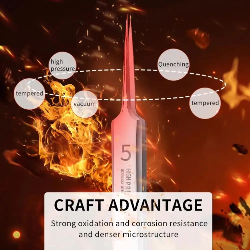 3Pcs Blackhead Removal Tweezers Stainless Steel Tools - Effective Comedones Extractor Whiteheads Removal Deep Cleansing Tools