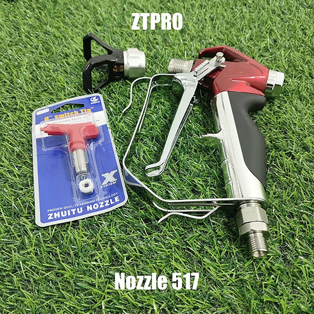 New Airless Spray Gun With 517 Nozzle Guard, Suitable For Multiple Pump Spray Machines 3600PSI High-Pressure Spray Guns