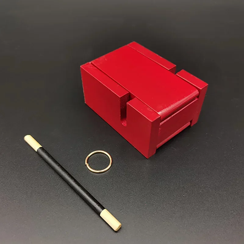 Caja misteriosa de madera para escenario, varita para trucos de Magia, anillo para penetrar, primer plano, mentalismo callejero, ilusión de Magia, predicción, truco