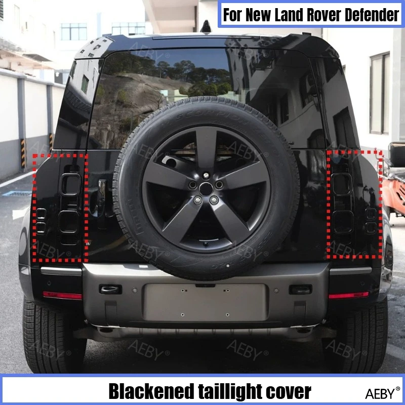 For New Land Rover Defender 90/110 2020-2025 Smoked Tail Light Cover ABS Semi Transparent Lens Cover High Light Transmission
